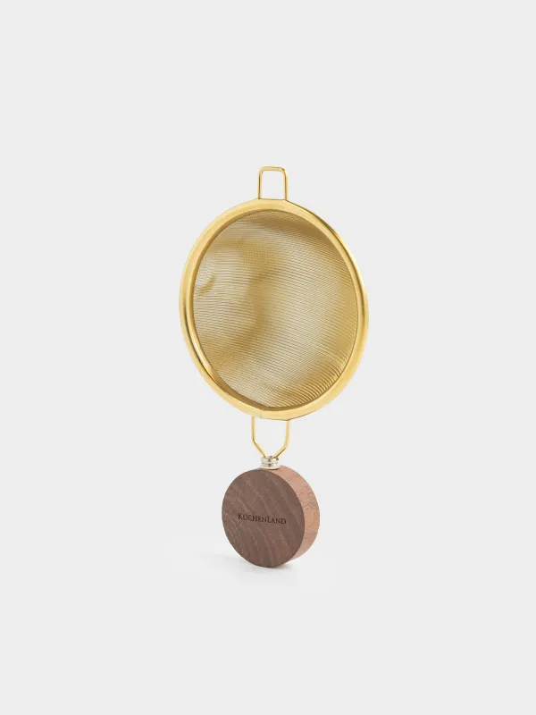 Сито для заваривания чая, 14 см, Ложка, Classic gold, image-1