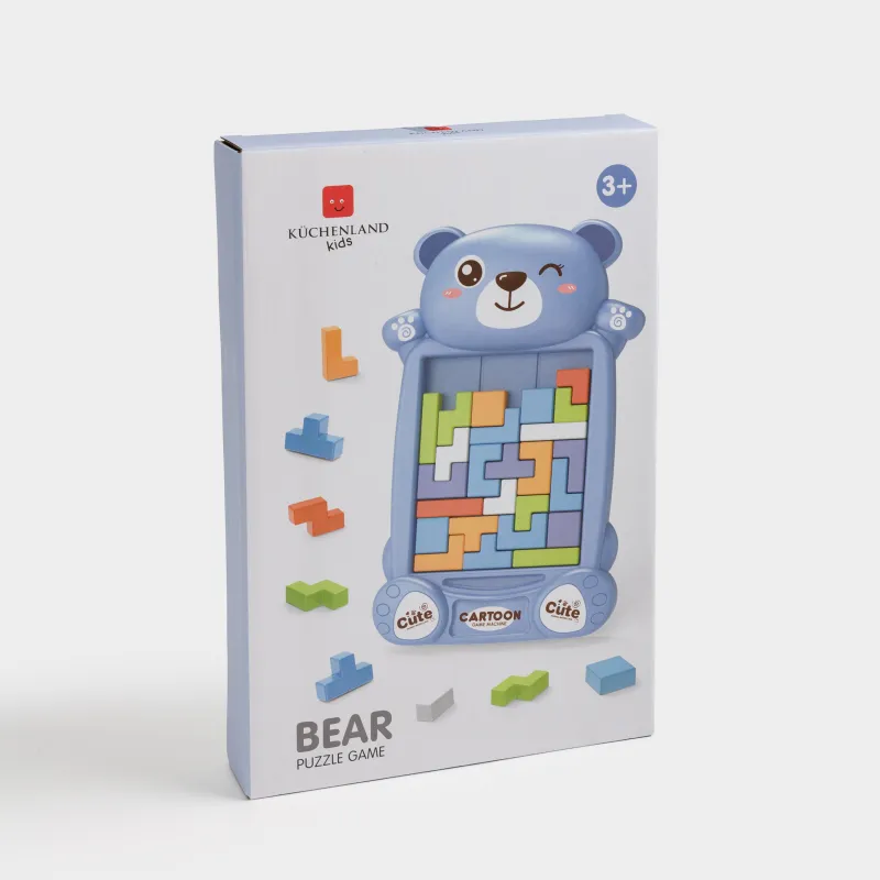 Игра-головоломка, 19 см, развивающая, пластик, синяя, Мишка, Bear, image-7