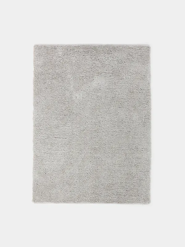 Ковер, 150х210 см, полиэстер/хлопок, серый, Пушистый ворс, Monotone, image-0