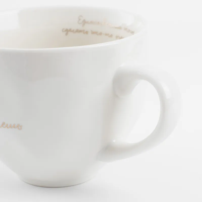 Кружка, 430 мл, фарфор N, молочно-золотистая, Люби то, что делаешь, Crumple, image-4