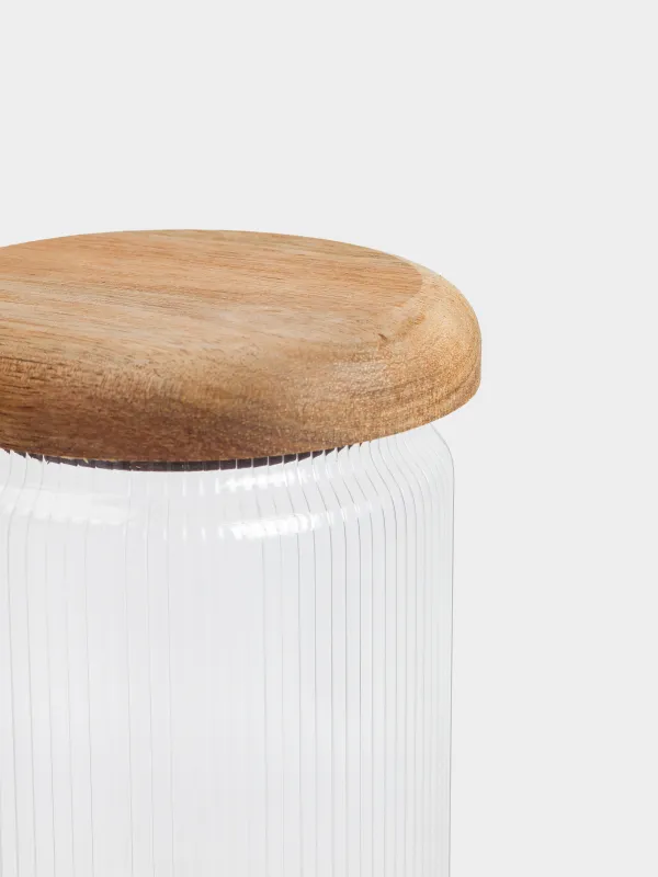 Банка для сыпучих продуктов, 700 мл, Ribby wood, image-1