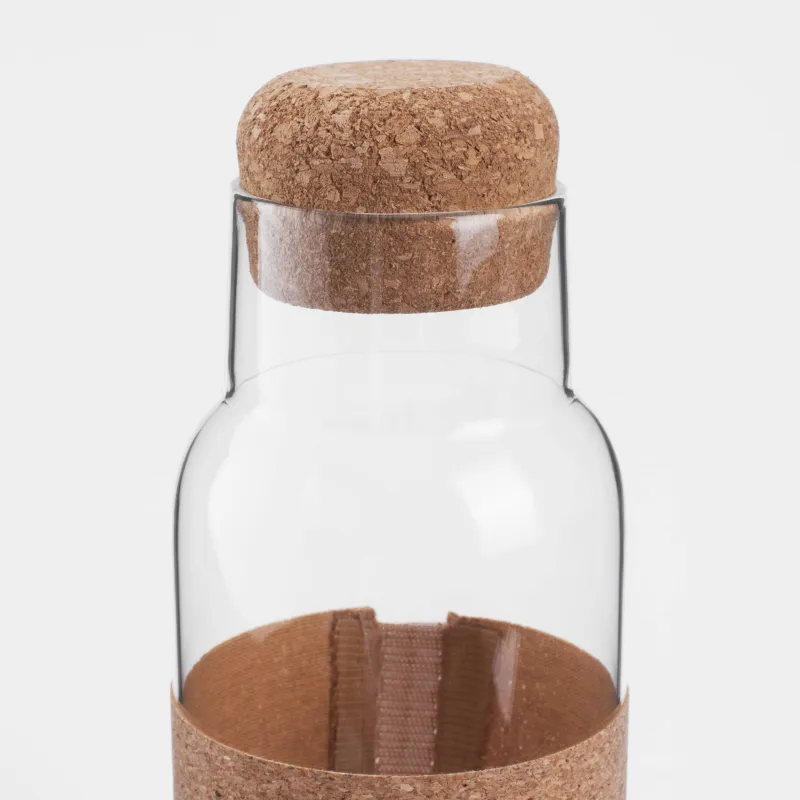 Бутылка для напитков, 1,25 л, с зарфом, стекло Б/пробка, Clear font, image-3