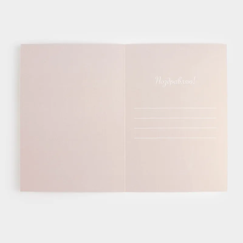 Открытка подарочная, 12х17 см, бумага, молочная, Сухоцветы, Congrats, image-4
