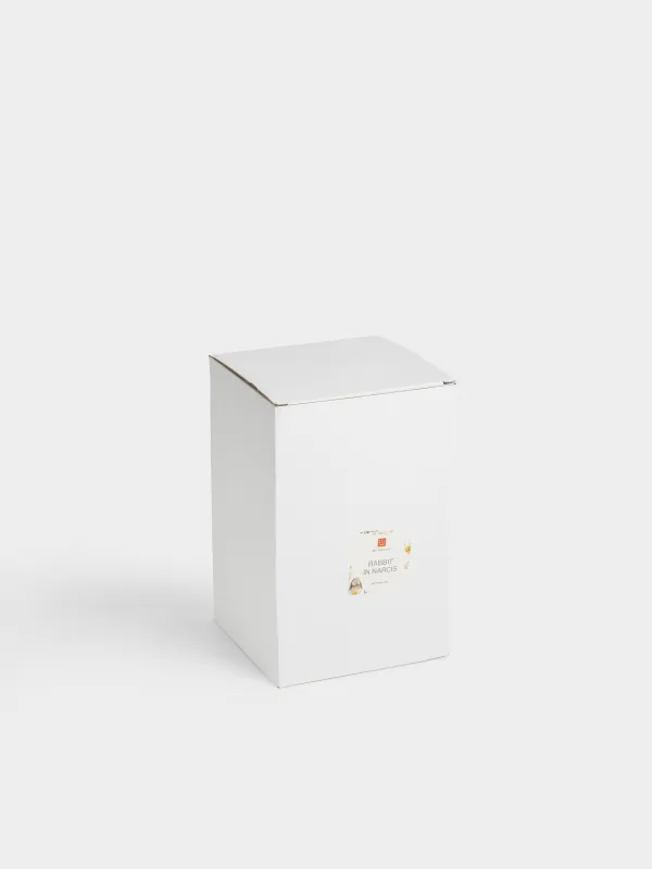 Статуэтка, 22 см, керамика D, бежевая, Кролик с цветами, Rabbit in narcis, image-5