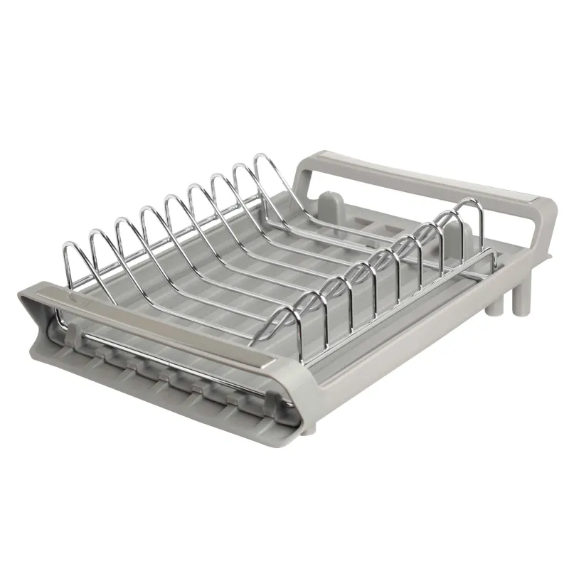 Сушилка для посуды, 28/47х20 см, с раздвижным поддоном, сталь/пластик, серая, Drying new, image-3