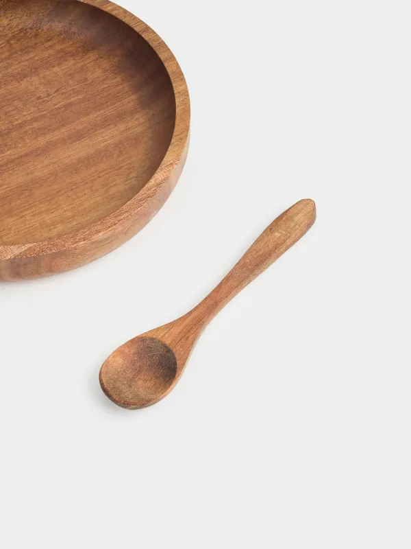 Пиала, 14х2 см, с ложкой, дерево, Noble tree, image-6