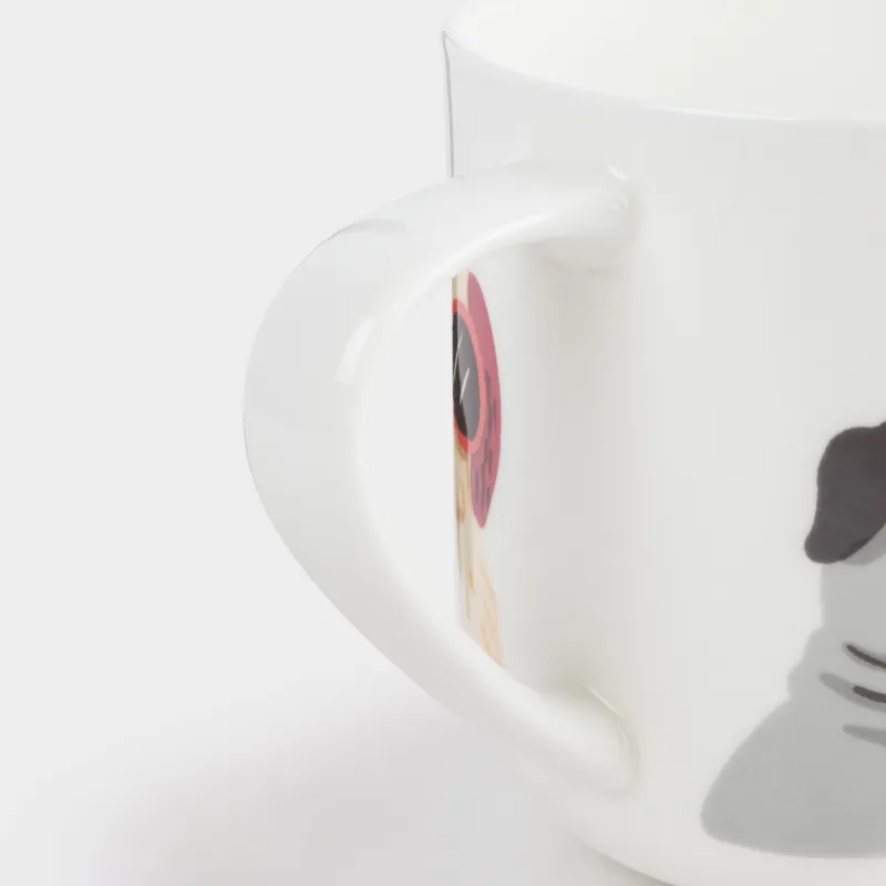 Кружка, 500 мл, фарфор F, белая, Собаки в очках, Dog, image-2