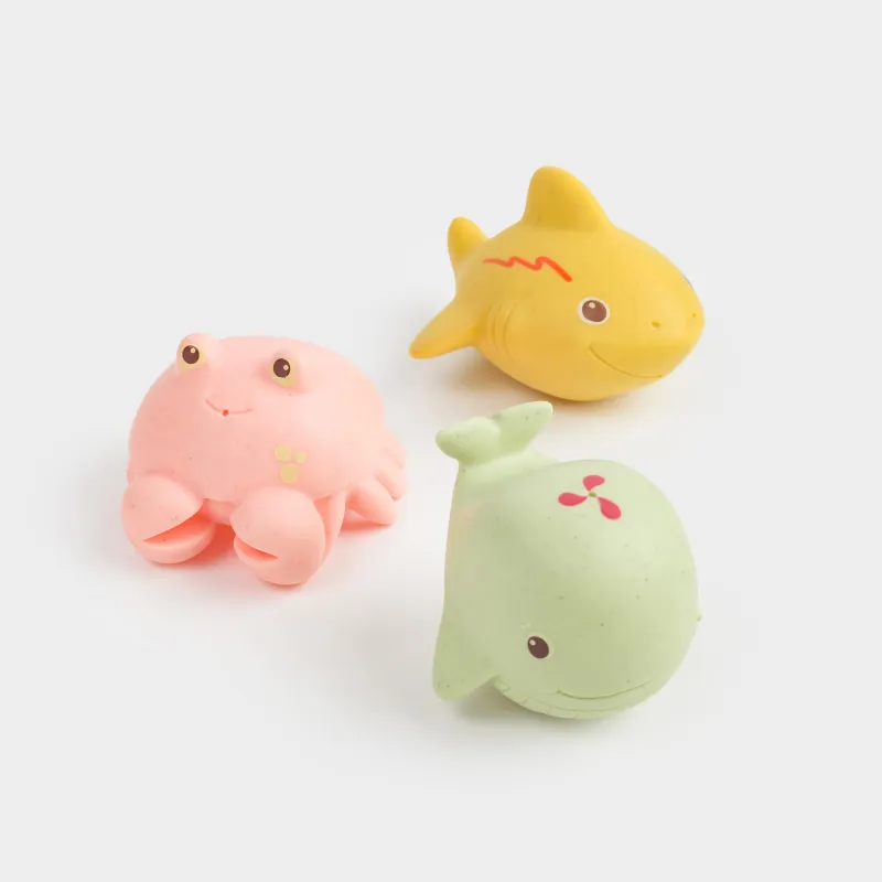 Набор игрушек для купания, 3 пр, ПВХ, цветной, Морские обитатели, Aquatic animals