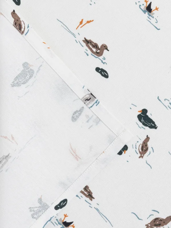 Полотенце кухонное, молочное, Ducks in pond, image-1