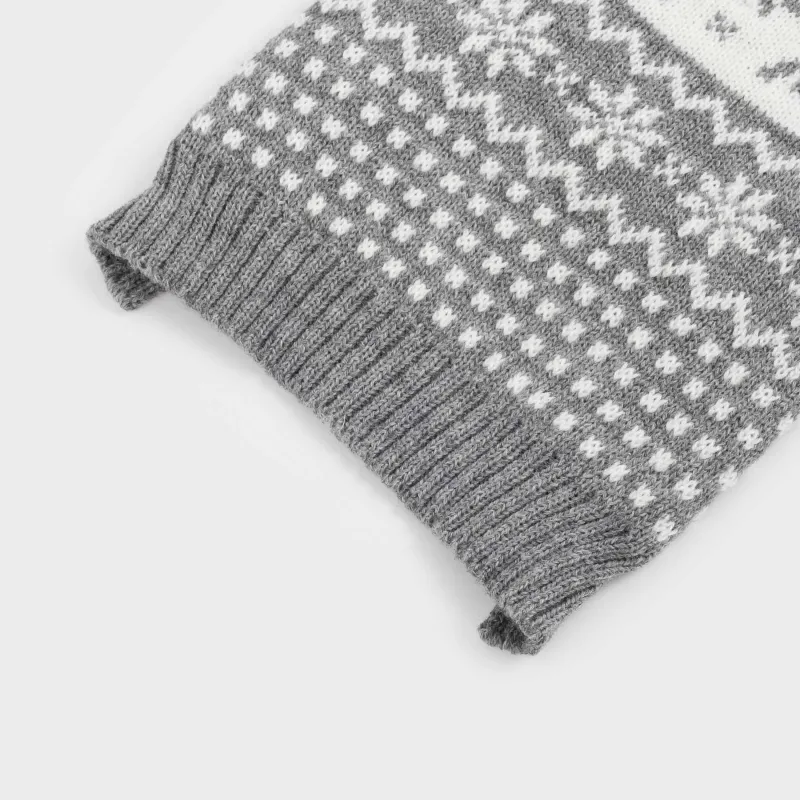 Свитер для животных,  акрил, серо-белый, Рождественский узор, Fashion pet, image-2