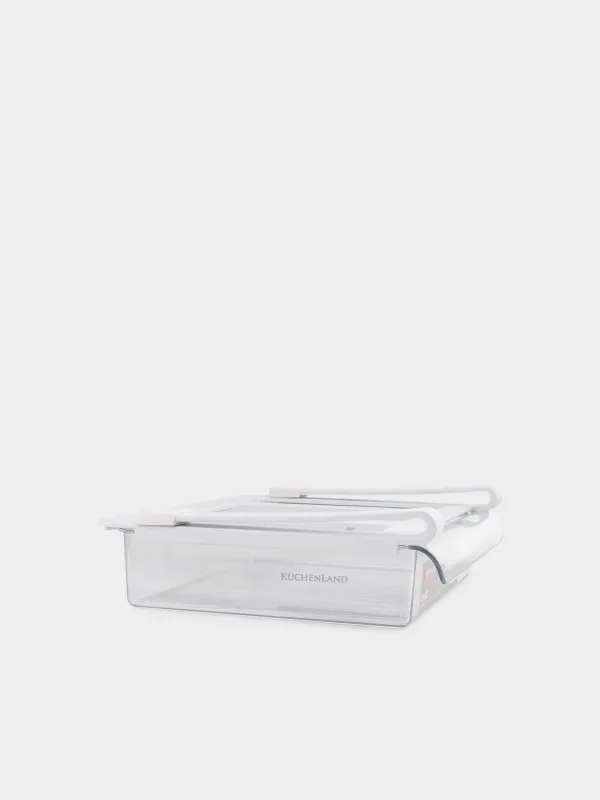 Полка-органайзер для холодильника, 27х20 см, подвесная, пластик/нейлон, прозрачная, Basic, image-0