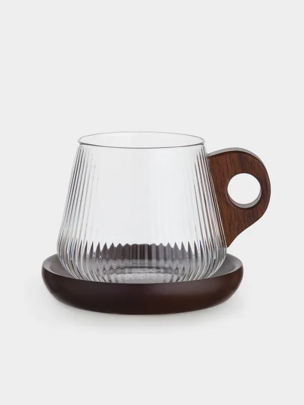 Кружка, 460 мл, на подставке, Ribby wood, image-0