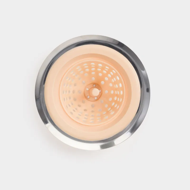 Фильтр для раковины, 11 см, сталь/силикон, бежевый, Keeping, image-3