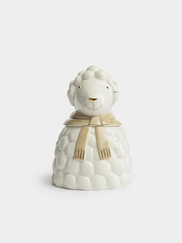Емкость для хранения, 900 мл, Баран в шарфе, Sheep in scarf, image-0