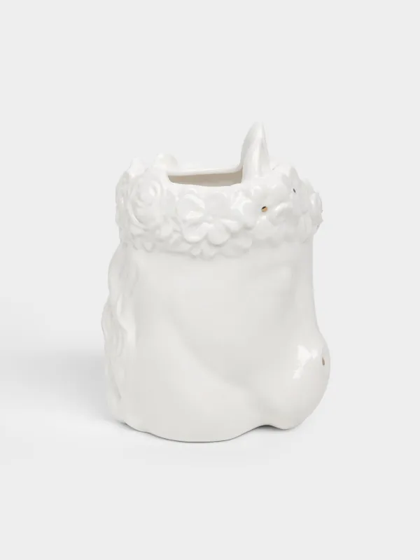 Ваза для цветов, 21 см, фарфор P, Horse in flowers, image-3