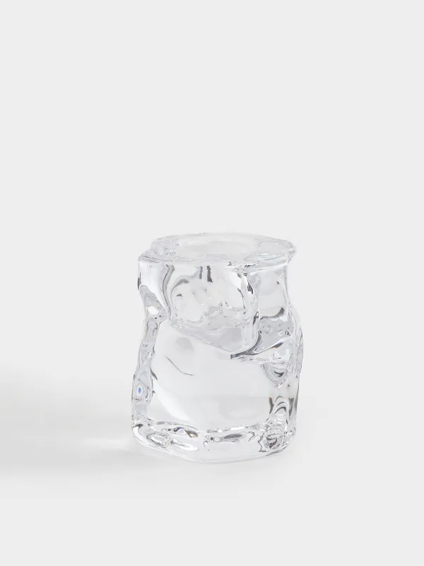 Подсвечник, 5x6 см, для тонкой свечи, стекло, Concave, image-0