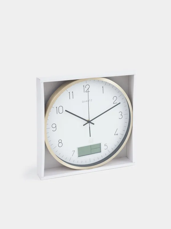 Часы настенные, 35 см, с дисплеем, Dial, image-4