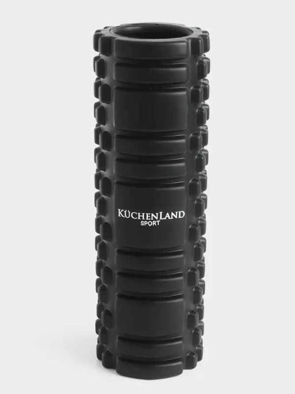 Ролик массажный, 30 см, для йоги и фитнеса, ЭВА, черный, Sport, image-0
