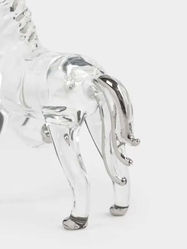 Статуэтка, 10 см, стекло, серебристая, Лошадь, Horse vitreous, image-3