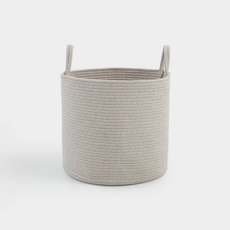 Сумка для хранения белья, 38х36 см, с ручками, хлопок/полиэстер, круглая, молочная, Tote