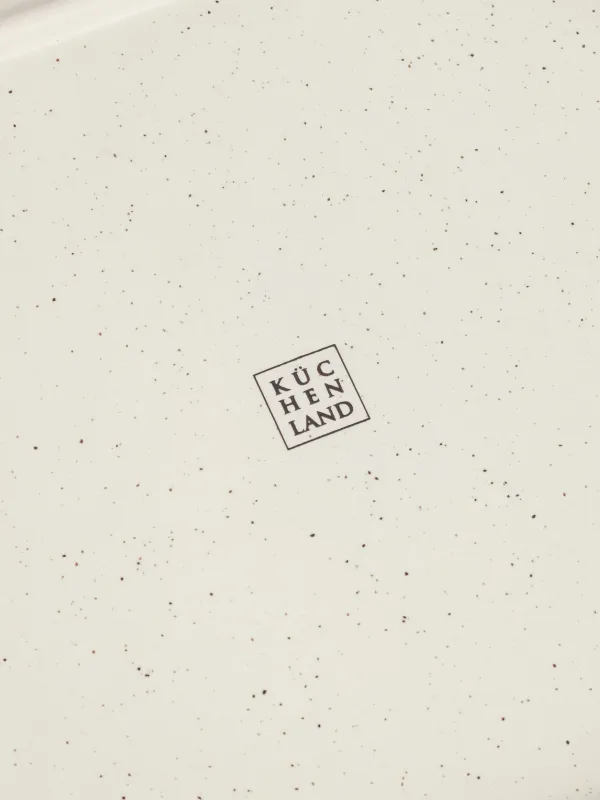 Форма для запекания, 22х20x6 см, керамика, фигурная, молочная, Speckled black, image-5