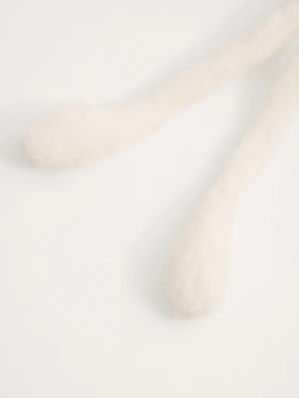 Ободок декоративный, 18х22 см, с поднимающимися ушками, букле, белый, Бант, Rabbit, image-3