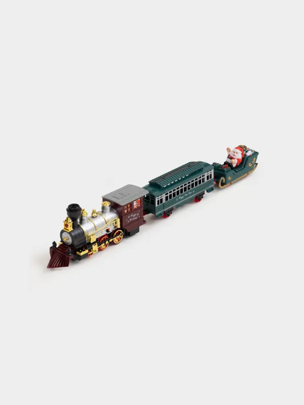 Железная дорога игрушечная, L, музыкальная, с подсветкой/дымом, на подставке, пластик, Game rail, image-6