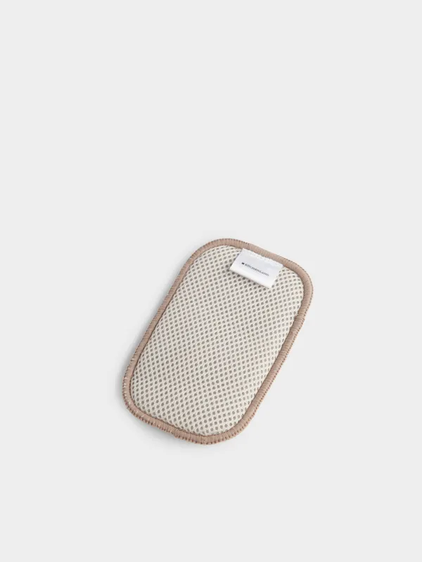 Губка для мытья посуды, двусторонняя, Beige clean, image-1