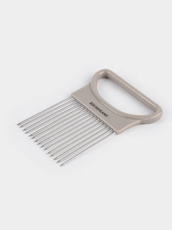 Держатель для нарезки лука, 11х8 см, пластик/сталь, бежевый, Regular, image-4