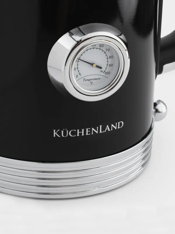 Чайник электрический, 1,7 л, 1850-2200 Вт, сталь/пластик, черный, Vintage kitchen, image-3