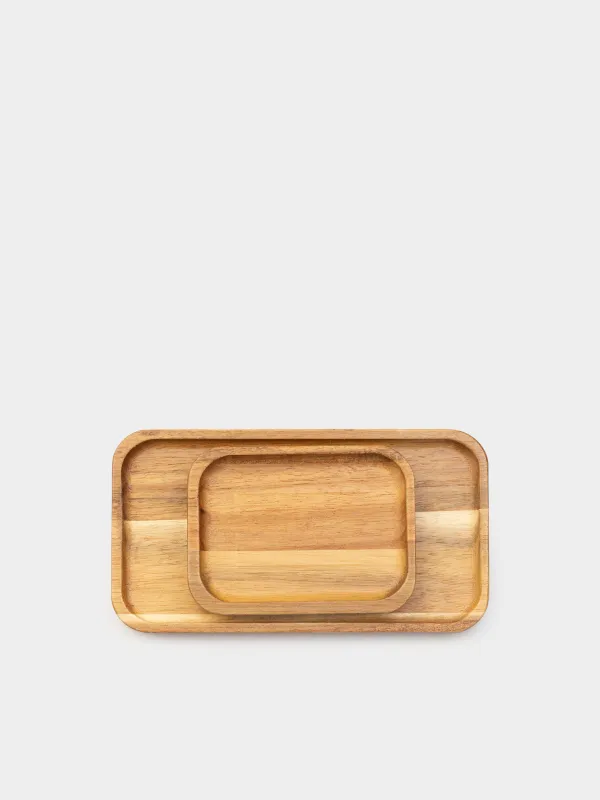 Набор блюд, 12/20 см, 2 шт, дерево, прямоугольное, Eco home, image-3