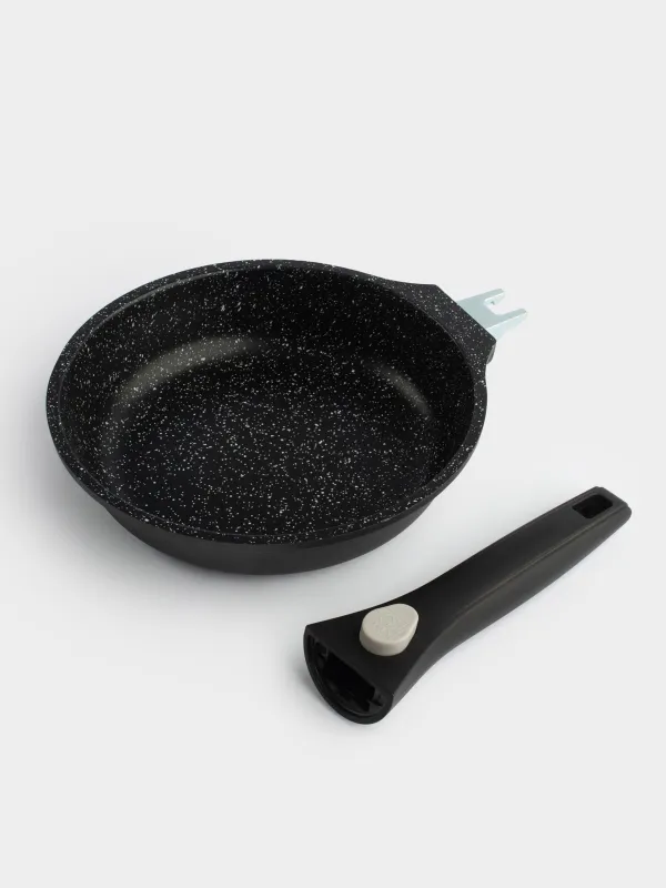 Сковорода, 20 см, съемная ручка, с покрытием, алюминий, Solution 2, image-9