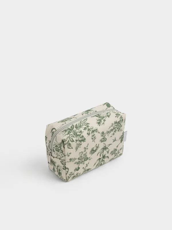 Косметичка, с ручкой, Muslin print, image-3