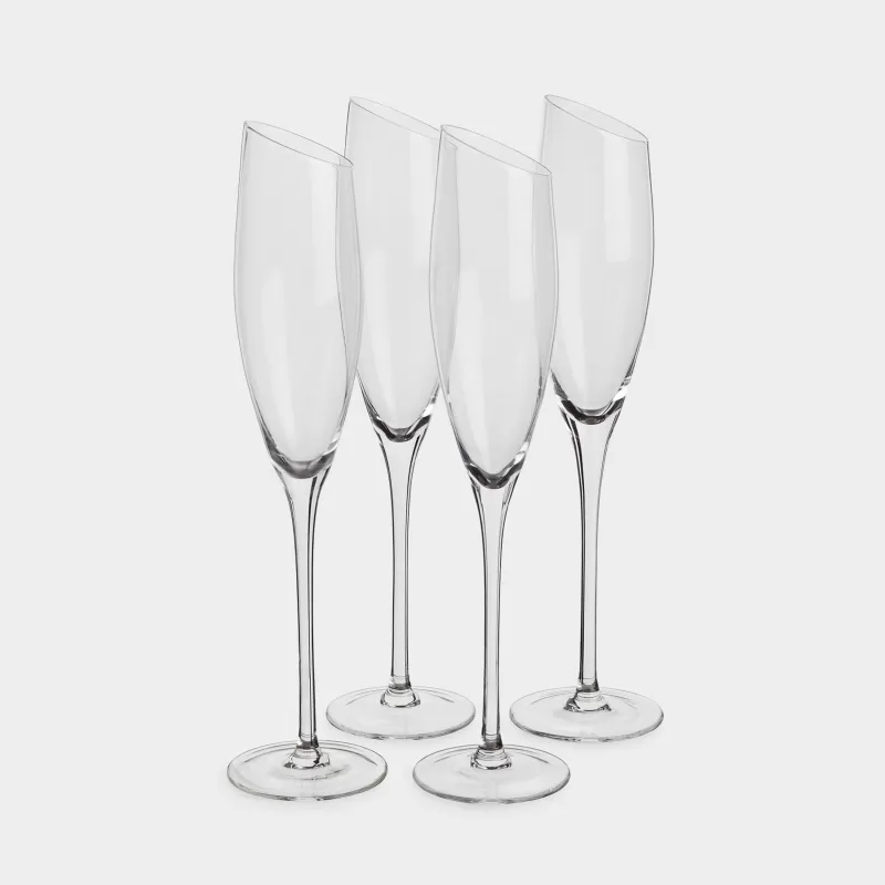 Бокал для шампанского, 180 мл, 4 шт, кристальное стекло, Charm L