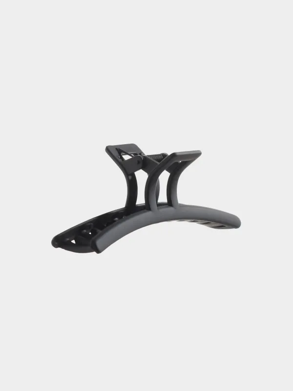 Заколка для волос, 11 см, пластик, черная, Крабик, Basic, image-2