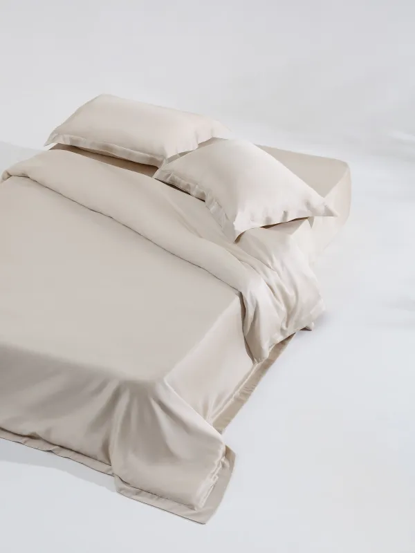 КПБ евро, с ушками, тенсель 300 ТС, бежевый, Tencel, image-2