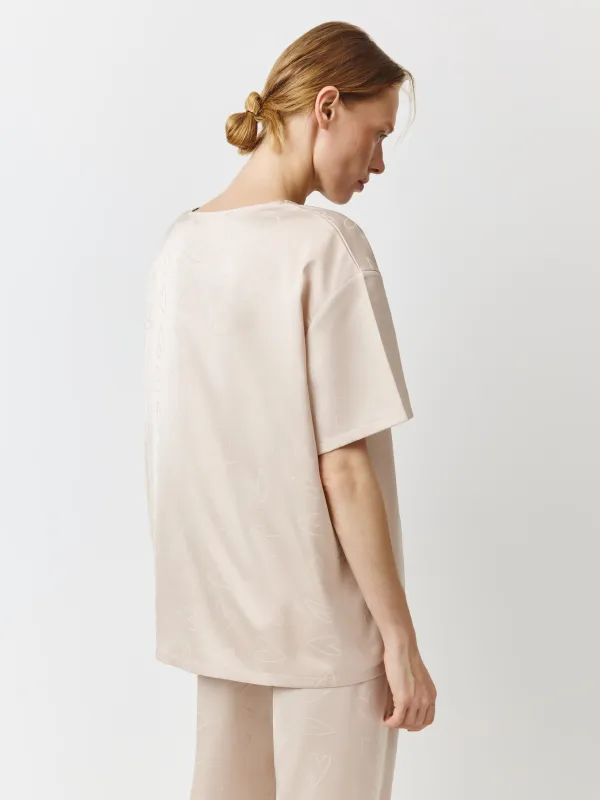 Рубашка женская, домашняя, с коротким рукавом, Arisha, image-3