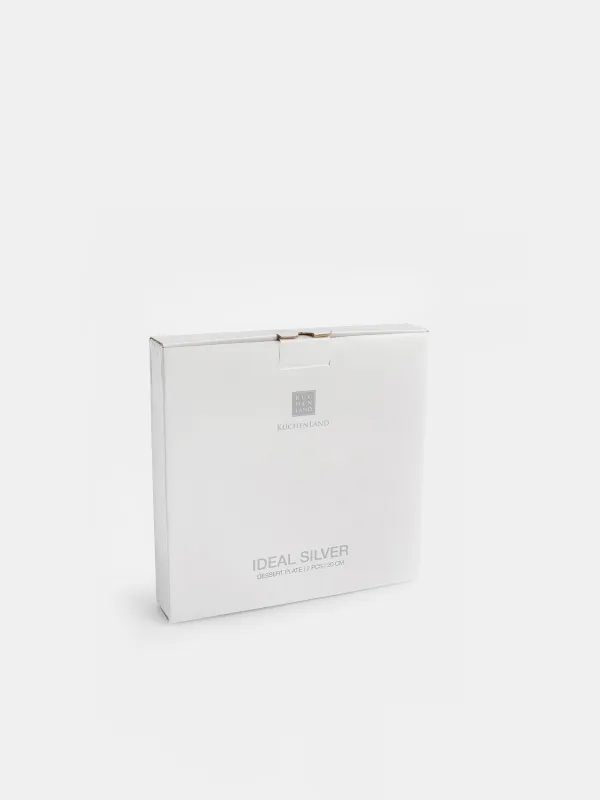 Тарелка десертная, 20 см, 2 шт, фарфор F, белая, Ideal silver, image-4