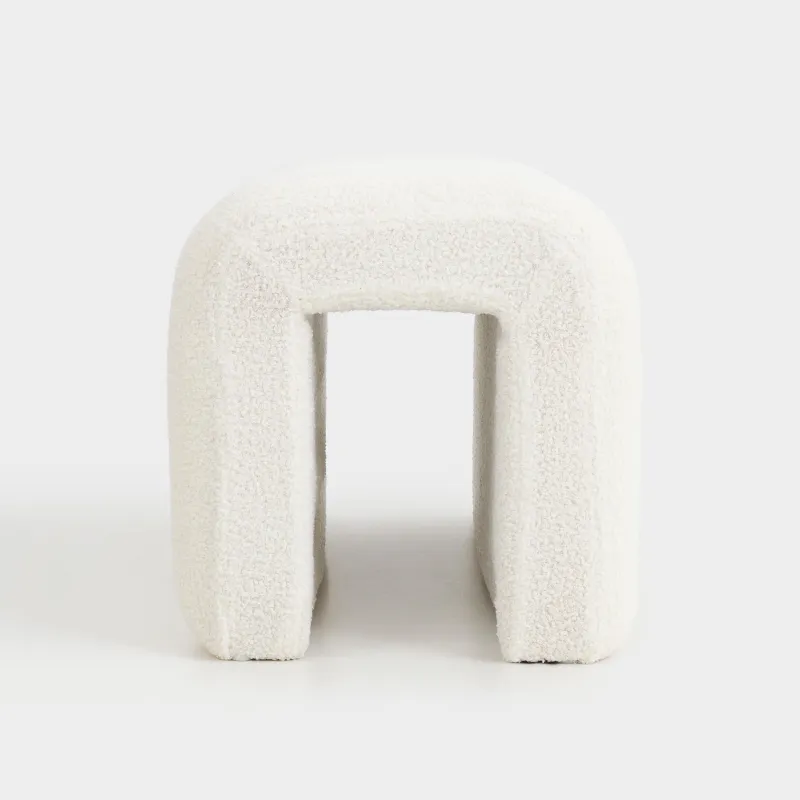 Банкетка, 76х40 см, букле/дерево, молочная, Арка, Boucle, image-5