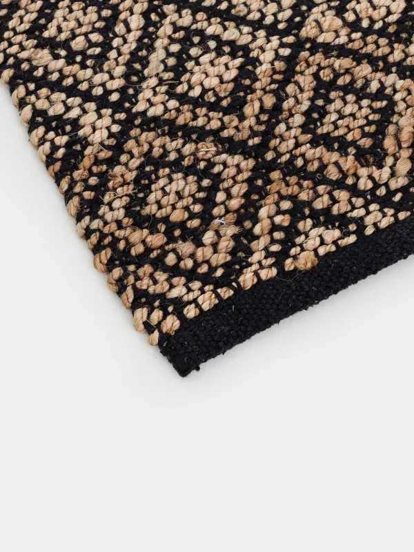 Коврик, 60х100 см, джут/хлопок, песочный/черный, Ромбы, Jute, image-5