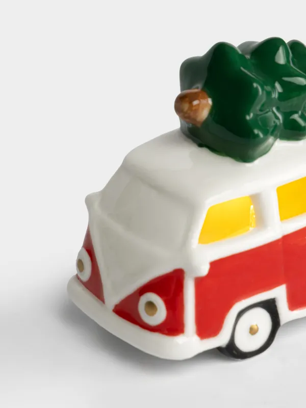Статуэтка с подсветкой, 8 см, Машина с елкой, Red car, image-1