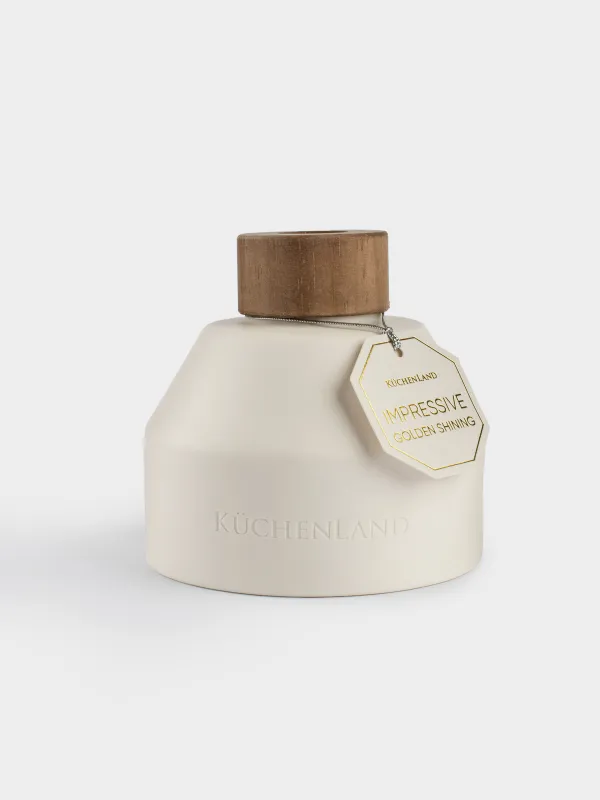 Ароматический диффузор, 200 мл, керамика, молочный, Golden shining, Impressive, image-1