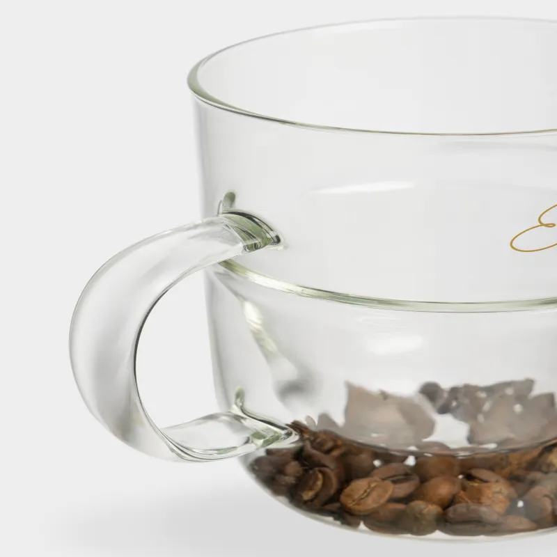 Кружка, 350 мл, стекло Б, с кофейными зернами внутри, Enjoyment in a cup, Air decor, image-2
