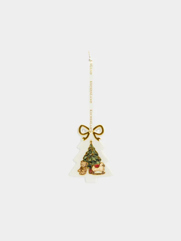 Игрушка елочная, 6 см, двусторонняя, Елка, Figure christmas, image-0