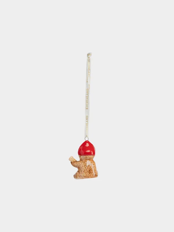 Игрушка елочная, 5 см, Медведь в кокошнике, Figure christmas, image-1