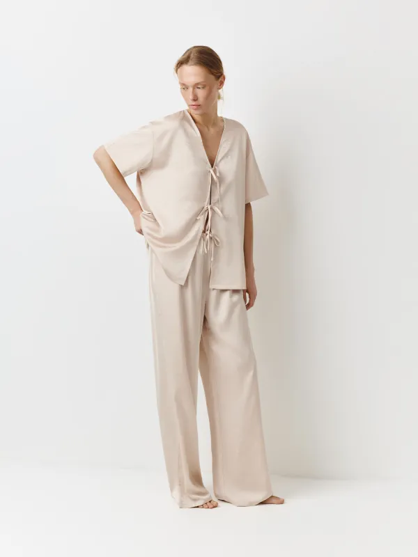 Рубашка женская, домашняя, с коротким рукавом, Arisha, image-1