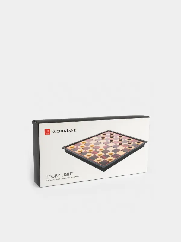 Игра настольная, 25х25 см, шашки/нарды, дорожные, пластик, Hobby light, image-9