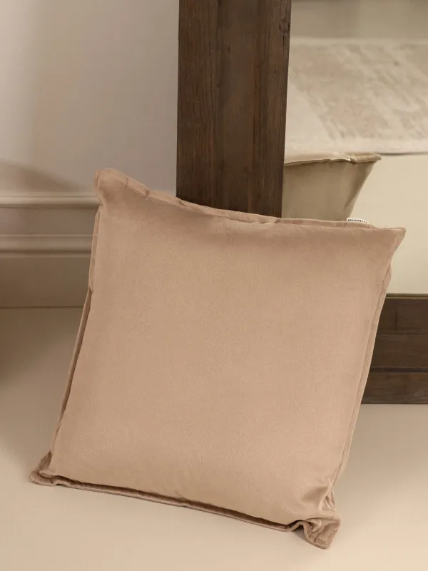 Подушка декоративная, 45х45 см, вельвет, песочная, Silk velvet, image-2