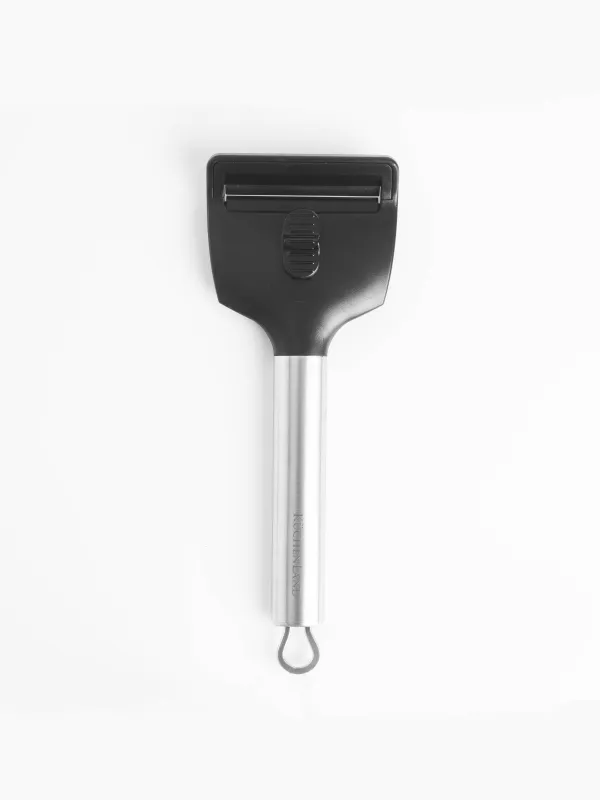 Нож для сыра, 22 см, с регулятором толщины, сталь/пластик, черный, Spiro, image-0