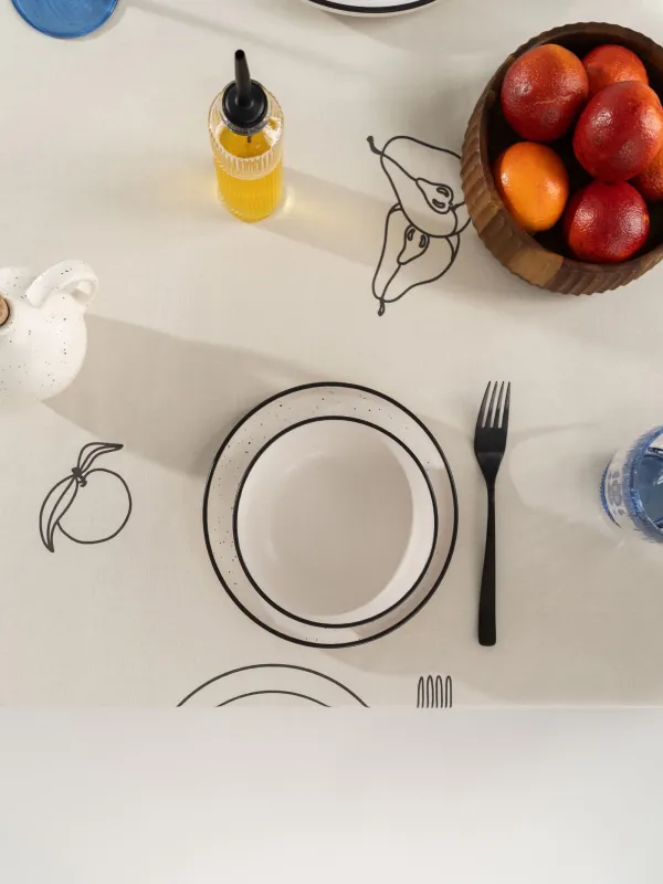 Скатерть, 160х160 см, хлопок, бежевая, Сервировка стола, Kitchen art, image-7